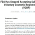 미국 FDA, VCRP 접수·운영 3월 27일자로 중단 공지