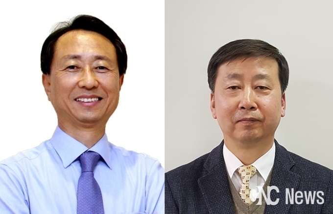 한국콜마 제약부문 신임 사장 내정자 이호경 콜마파마 대표(좌)와 콜마파마 내정자 우경명 전무.