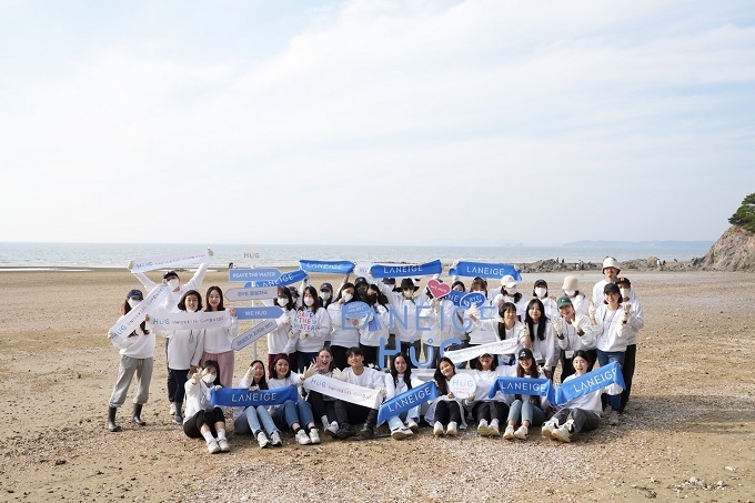 2022년 태안 청포대 플로깅 행사 모습.
